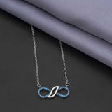 92.5 Sterling Silver Infinity Leaf Pendant Chain