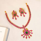 925 Silver Gold Plated Kundan Short Necklace