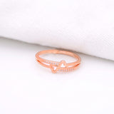 925 Rosegold Heartful Harmony Ring