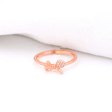 925 Rosegold Classic Bow  Ring