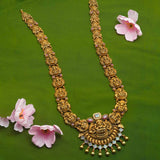 92.5 Silver Abundance of Lakshmi Gold Plated Necklace