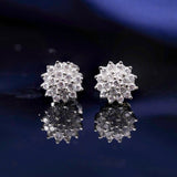 92.5 Silver Zircon Glimmer Earrings - Luxury Jewellery Stud