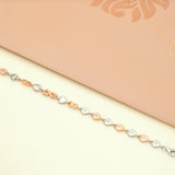 92.5 Sterling Silver Cute Heart Bracelet