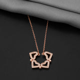 92.5 Sterling Silver Shiny Desire Adaptable Chain With Rose Gold polish