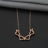 92.5 Sterling Silver Elegance of Love Adaptable Chain With Rose Gold Polish