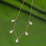 Splendid Drops Chain with 92.5 Sterling Silver Rose Gold Polish