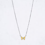 Silver Polish Butterfly Chain