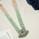 Radha Emerald Long Necklace