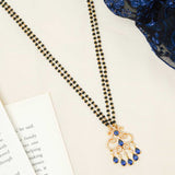 Black Beads Sapphire Necklace
