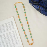 Emerald Gold Balls Necklace