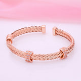 92.5 Sterling Silver Inifinty Braided Bracelet