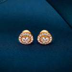 Gold Plated Silver Oval 925 Silver Gold Plated Stud - Ivanah Silver