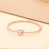 92.5 Sterling Silver Twin Hearts Flex Bracelet With Rose Gold Polish