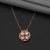 92.5 Sterling Silver Fondness of Love Adaptable Chain With Rose Gold Polish