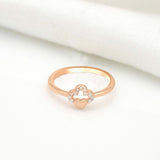925 Rosegold Love  Heart Ring