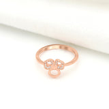 925 Rosegold Trio Hearts Sterling Ring