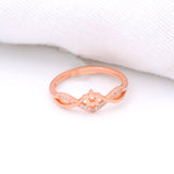 925 Rosegold  Star Crown Silver Ring