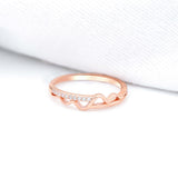 925 Rosegold Swirl Wedding Ring