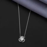 Simple Solitaire 92.5 Sterling Silver Chain